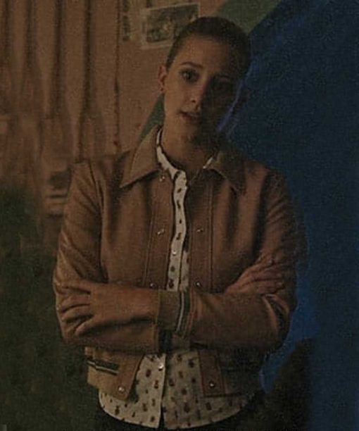 Riverdale Betty Cooper Brown Bomber Leather Jacket