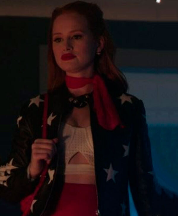 Riverdale Cheryl Blossom Black Cropped Star Printed Jacket