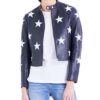 Riverdale Cheryl Blossom Blue Cropped Star Printed Jacket Front