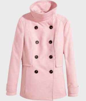 Riverdale Double-Breasted Polly Cooper Pink Wool Coat