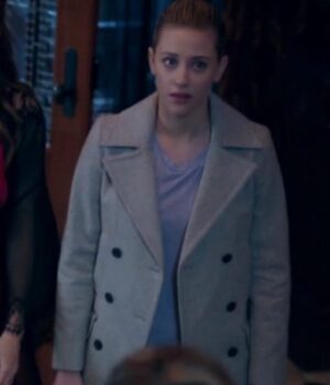Riverdale S02 Betty Cooper White Wool Peacoat Front