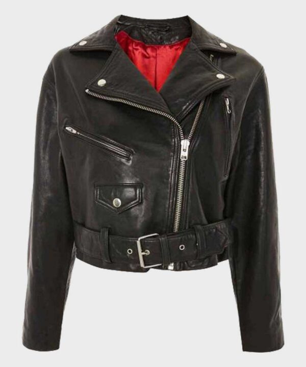 Riverdale S03 Betty Cooper Black Biker Leather Jacket 2