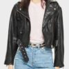 Riverdale S03 Betty Cooper Black Biker Leather Jacket 3