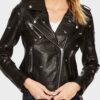 Riverdale S05 Betty Cooper Black Studded Leather Biker Jacket