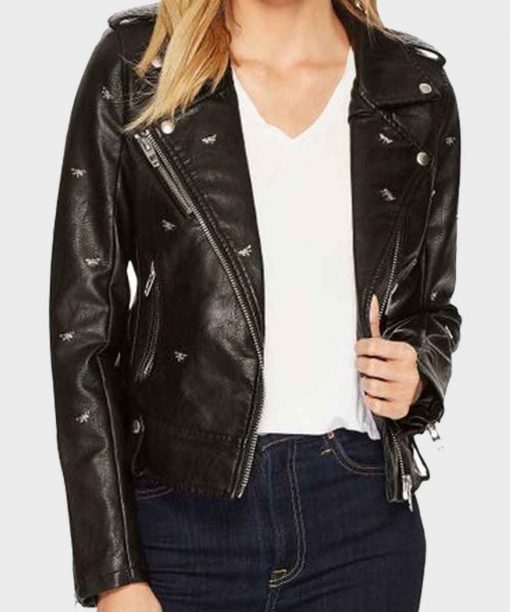 Riverdale S05 Betty Cooper Black Studded Leather Biker Jacket 2