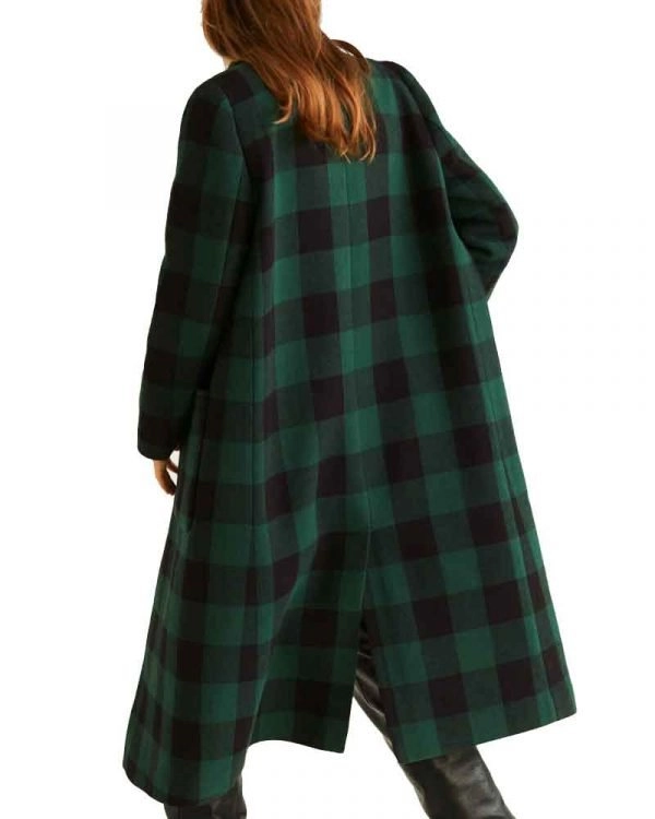 Riverdale S05 Betty Cooper Checkered Wool Long Coat Back