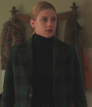 Riverdale S05 Lili Reinhart Checkered Wool Coat