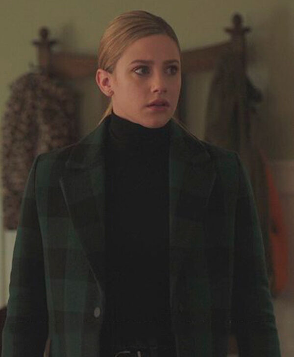Riverdale S05 Lili Reinhart Checkered Wool Coat