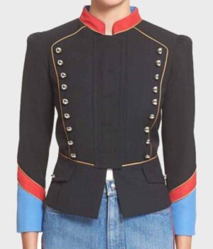 Riverdale Valerie Wool Black Military Jacket Front