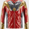 Spider-Man Homecoming Iron Man Multicolor Leather Jacket Front