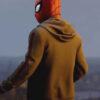 Spider-Man Miles Morales Grey Fleece Hoodie Back