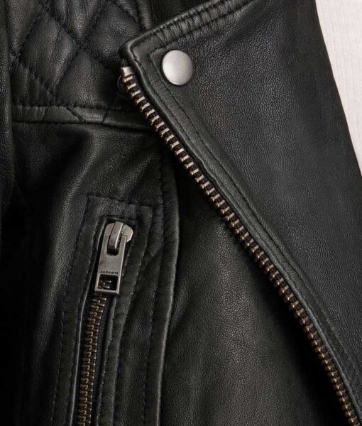 Stumptown Dex Parios Black Quilted Biker Leather Jacket 2