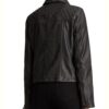 Stumptown Dex Parios Black Quilted Biker Leather Jacket back