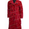 Ted Lasso Keeley Jones Red Fur Coat Front