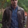 The Arrow Oliver Queen Brown Leather Jacket