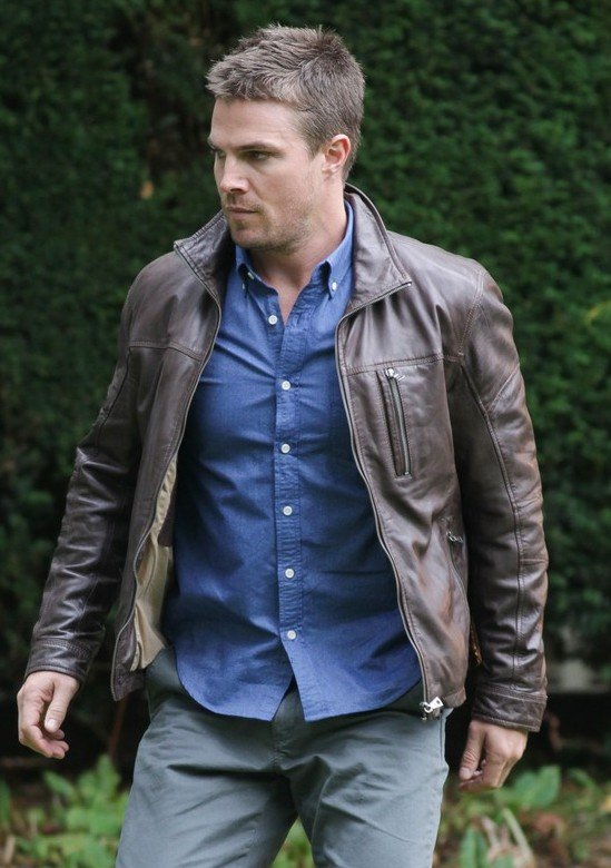 The Arrow Oliver Queen Brown Leather Jacket 2