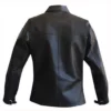 Top Gun Pilot Kelly McGillis Black Slim Fit Leather Jacket Back