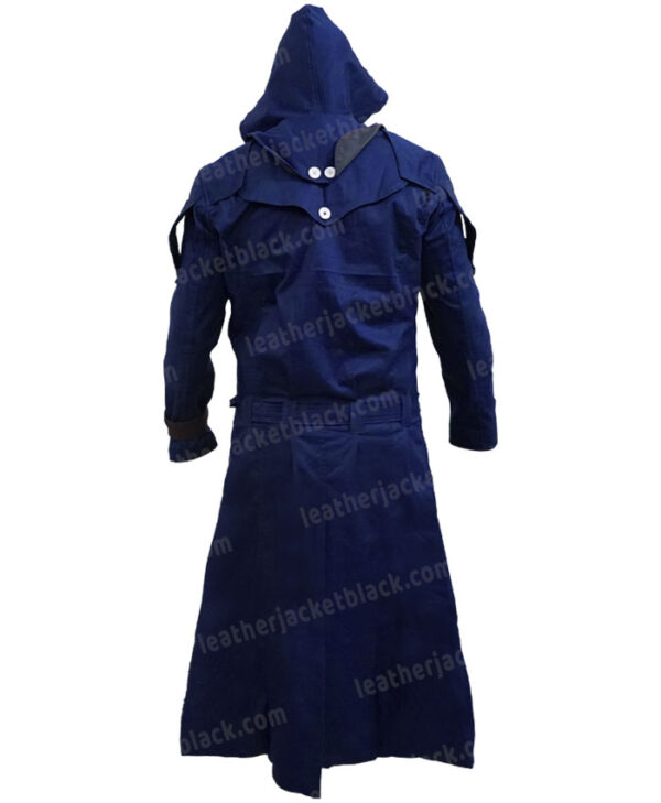 Assassins Creed Unity Arno Dorian Blue Costume Coat Back