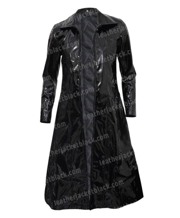 Carrie-Anne MossThe Matrix 4 Trinity Black Leather Coat Inside