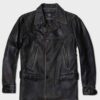 Extraction 2015 Leonard Turner Black Leather Jacket Front
