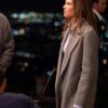 Fatale Hilary Swank Grey Wool Trench Coat