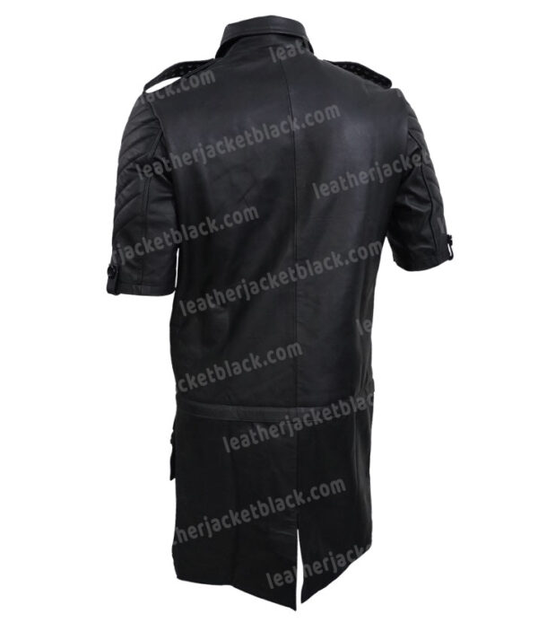 Final Fantasy 15 Noctis Lucis Caelum Black Leather Coat Back