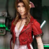 Final Fantasy VII Remake Aerith Cropped Red Biker Jacket