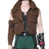 Final Fantasy VII Remake Barret Wallace Brown Leather Vest Front