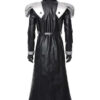 Final Fantasy VII Remake Sephiroth Black Leather Trench Coat Back