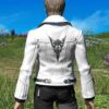 Final Fantasy XIV Scion Adventurers White Leather Jacket Back