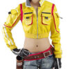 Final Fantasy XV Cindy Aurum Cropped Yellow Leather Jacket Front