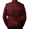 Guardians of the Galaxy 2 Star‑Lord Maroon Leather Jacket Back