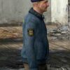 Half Life 2 Odessa Cubbage Blue Satin Bomber Jacket Side