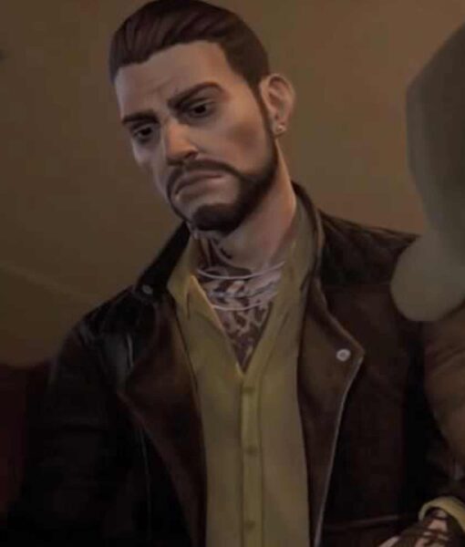 Life Is Strange Damon Merrick Quilted Brown Leather Jacket 2