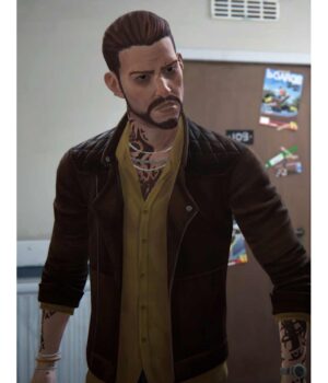 Life Is Strange Damon Merrick Quilted Brown Leather Jacket