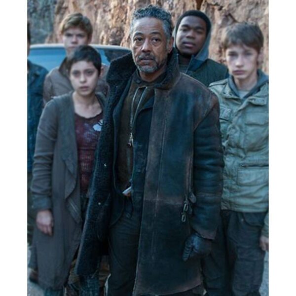 Maze Runner The Death Cure Jorge Black Leather Shearling Coat