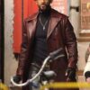 Suicide Squad Deadshot Brown Leather Trench Coat 2