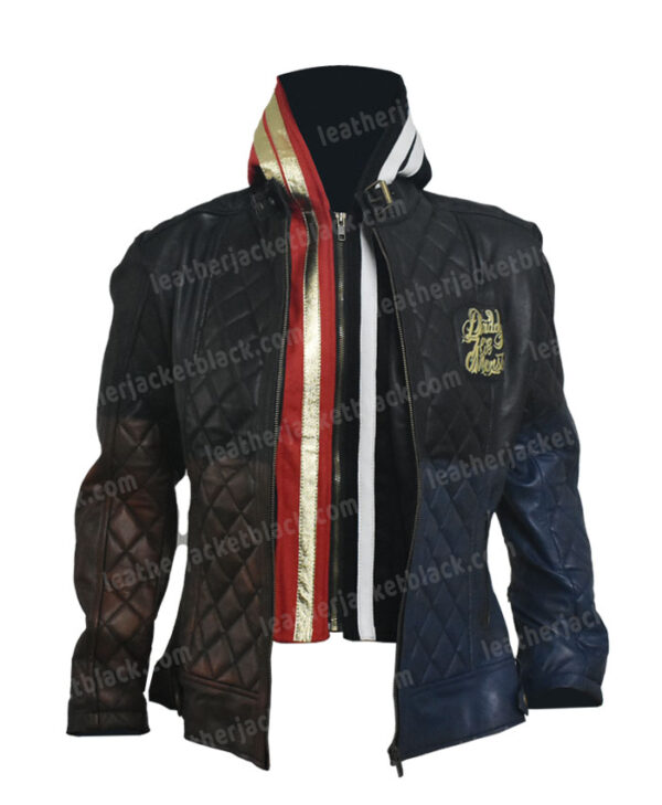 Suicide Squad Harley Quinn Daddy’s Lil’ Monster Quilted Jacket Front