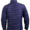 Ted Lasso S02 Navy Blue Quilted Parachute Zip Up Puffer Jacket Back