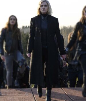 The 100 Clarke Griffin Black Wool-Blend Trench Coat