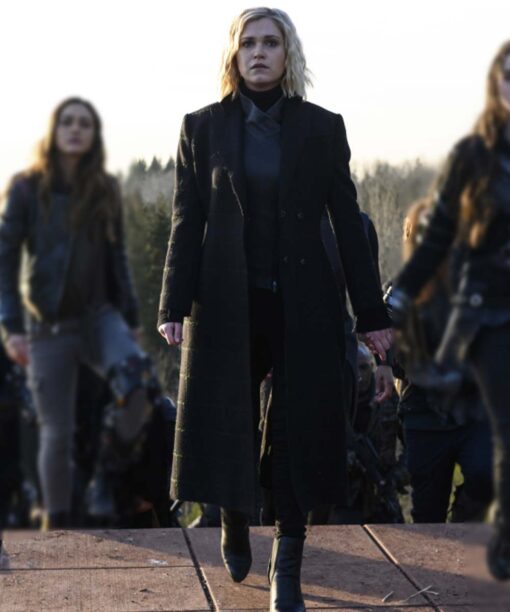 The 100 Clarke Griffin Black Wool-Blend Trench Coat
