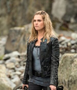 The 100 Clarke Griffin Quilted Leather Black Jacket 2