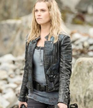 The 100 Clarke Griffin Quilted Leather Black Jacket