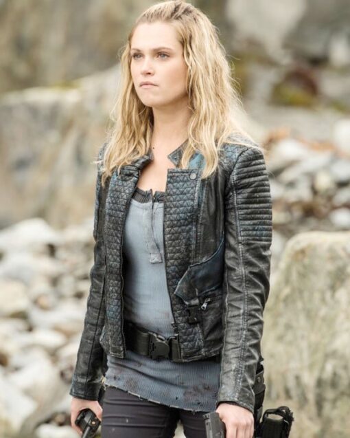 The 100 Clarke Griffin Quilted Leather Black Jacket