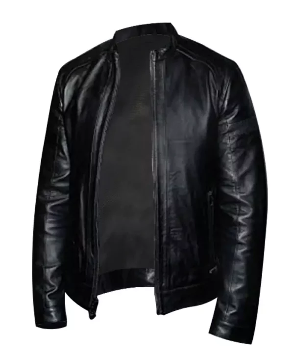 The Matrix 04 Agent Smith Black Real Leather Jacket