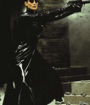 The Matrix 4 Trinity Black Leather Coat 2
