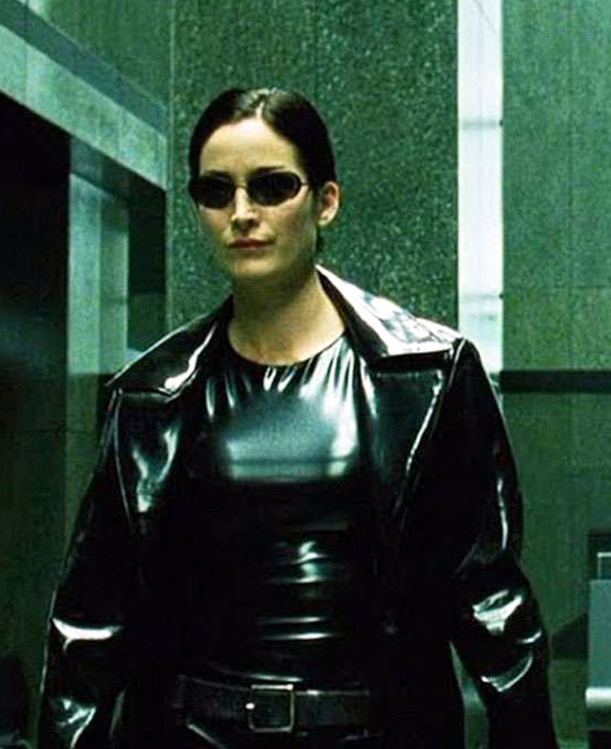 The Matrix 4 Trinity Black Leather Long Coat