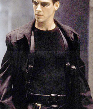 The Matrix Neo Black Cotton Long Coat 2