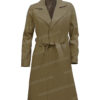 The Morning Show S01 Jennifer Aniston Beige Trench Coat Front
