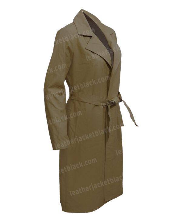 The Morning Show S01 Jennifer Aniston Beige Trench Coat Side